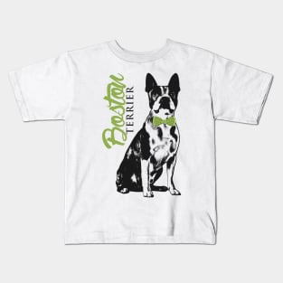 Boston Terrier dog Kids T-Shirt
